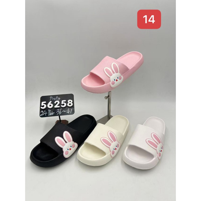 Buty Klapki Damskie (36-41,12par) Kolor Jak na zdzięciu