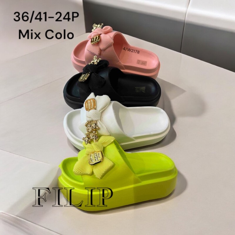 Buty Klapki Damskie (36-41,24par) Kolor Jak na zdzięciu