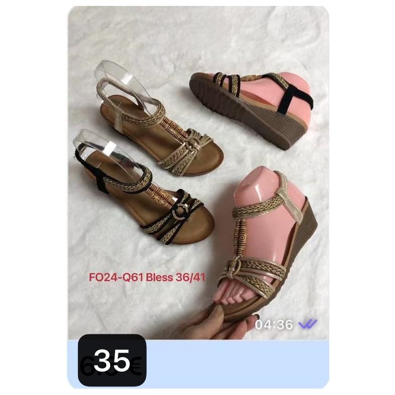 Buty Sandały Damskie (36-41,12par) Kolor Jak na zdzięciu