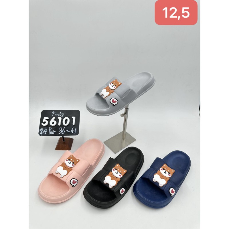 Buty Klapki Damskie (36-43 ,24par) Kolor Jak na zdzięciu