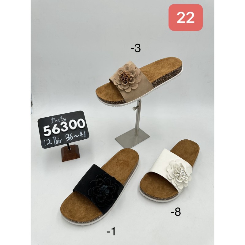 Buty Klapki Damskie (36-43 ,24par) Kolor Jak na zdzięciu