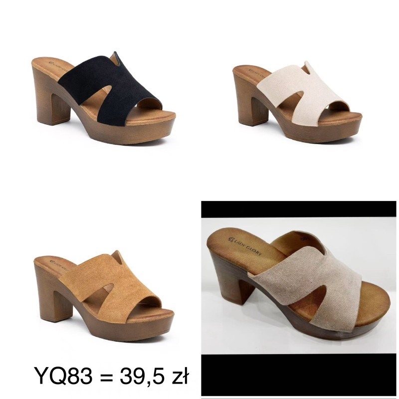 Buty Klapki Damskie (36-41 ,12par) Kolor Jak na zdzięciu