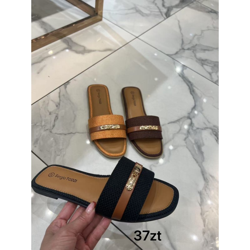 Buty Klapki Damskie (36-41, 12par)Kolor Jak na zdzięciu