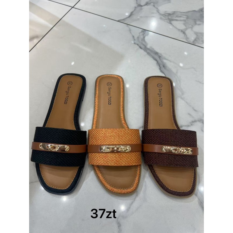 Buty Klapki Damskie (36-41, 12par)Kolor Jak na zdzięciu