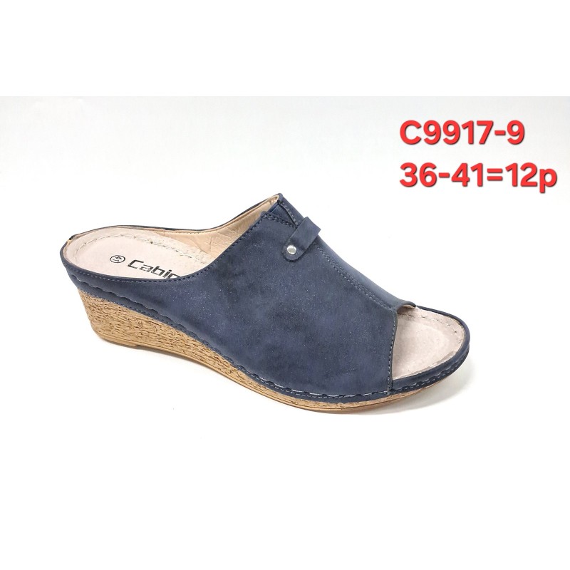 Buty Klapki Damskie (36-42,12par)Kolor Jak na zdzięciu