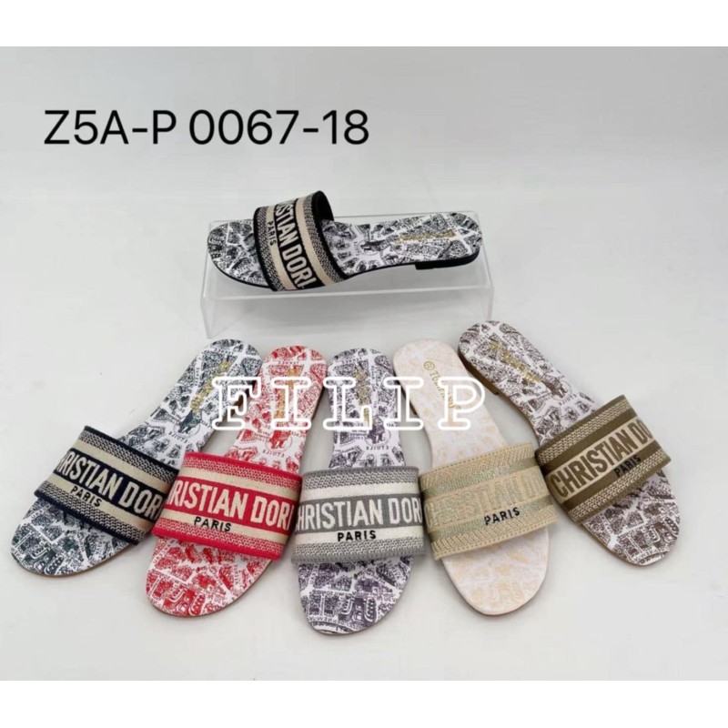 Buty Klapki Damskie (36-41,12par)Kolor Jak na zdzięciu