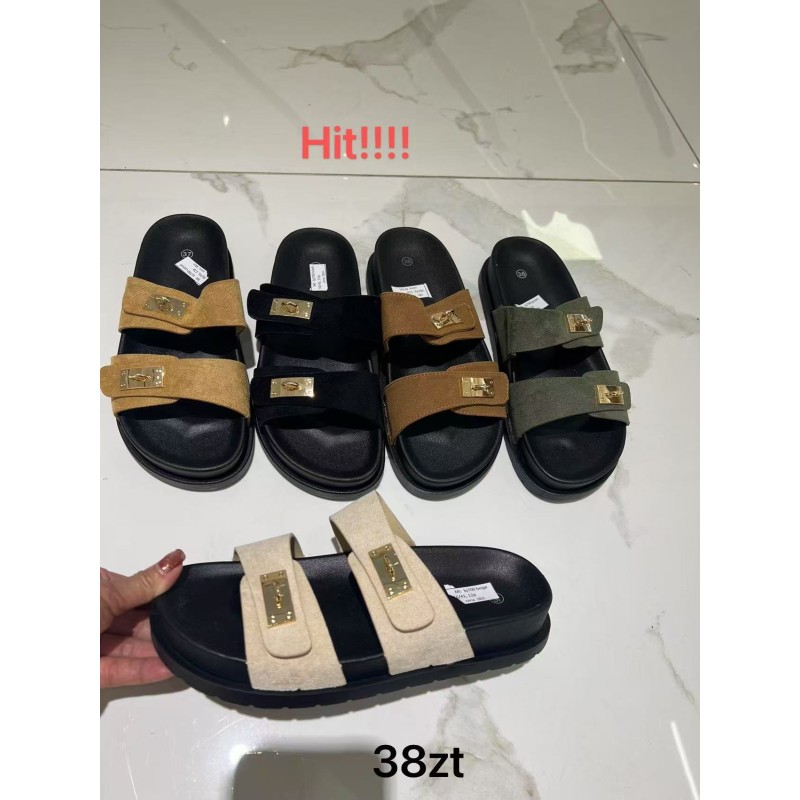 Buty Klapki Damskie (36-41,12par) Kolor Jak na zdzięciu