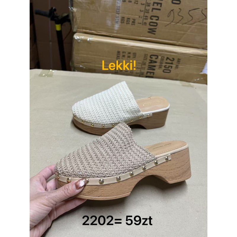 Buty Klapki Damskie (36-41,12par) Kolor Jak na zdzięciu