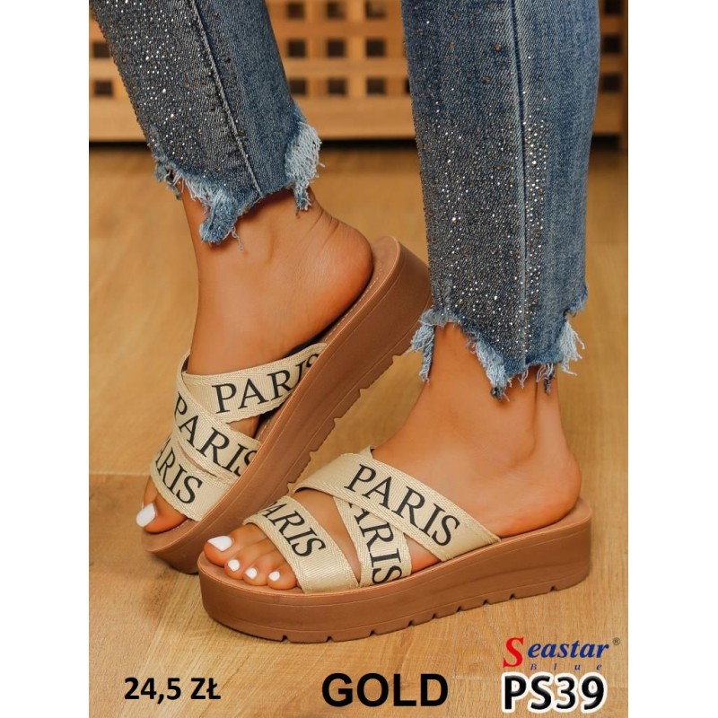 Buty Klapki Damskie (36-41,12par) Kolor Jak na zdzięciu