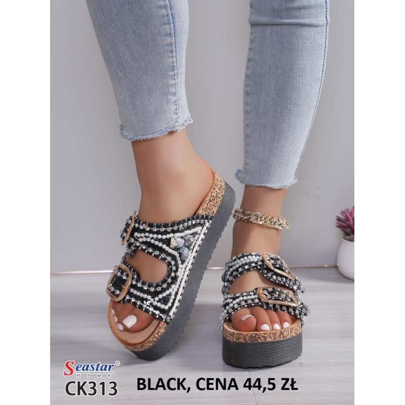 Buty Klapki Damskie (36-41,12par) Kolor Jak na zdzięciu