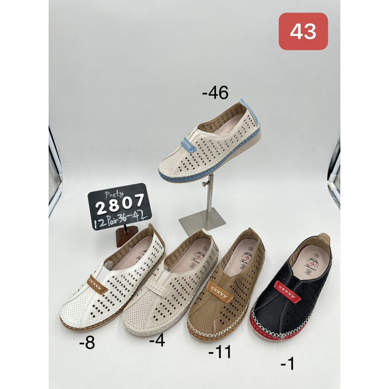 Buty Baleriny Damskie (36-42,12par) Kolor Jak na zdzięciu