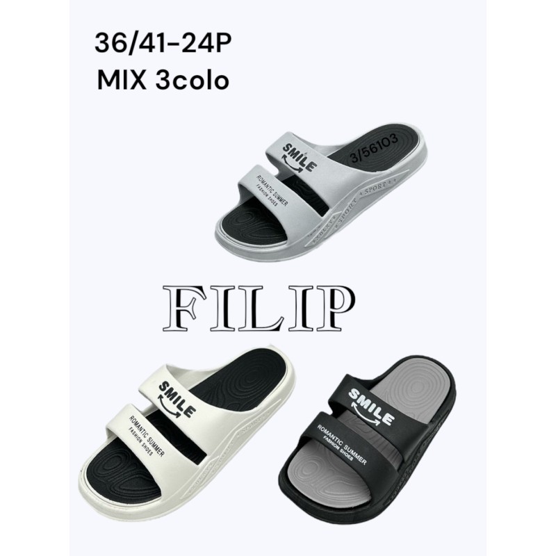 Buty Klapki Damskie (36-41,24par) Kolor Jak na zdzięciu
