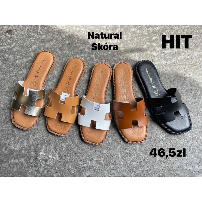 Buty Klapki Damskie(36-41,12par) Kolor Jak na zdzięciu