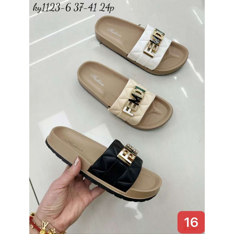 Buty Klapki Damskie (37-41,24par) Kolor Jak na zdzięciu