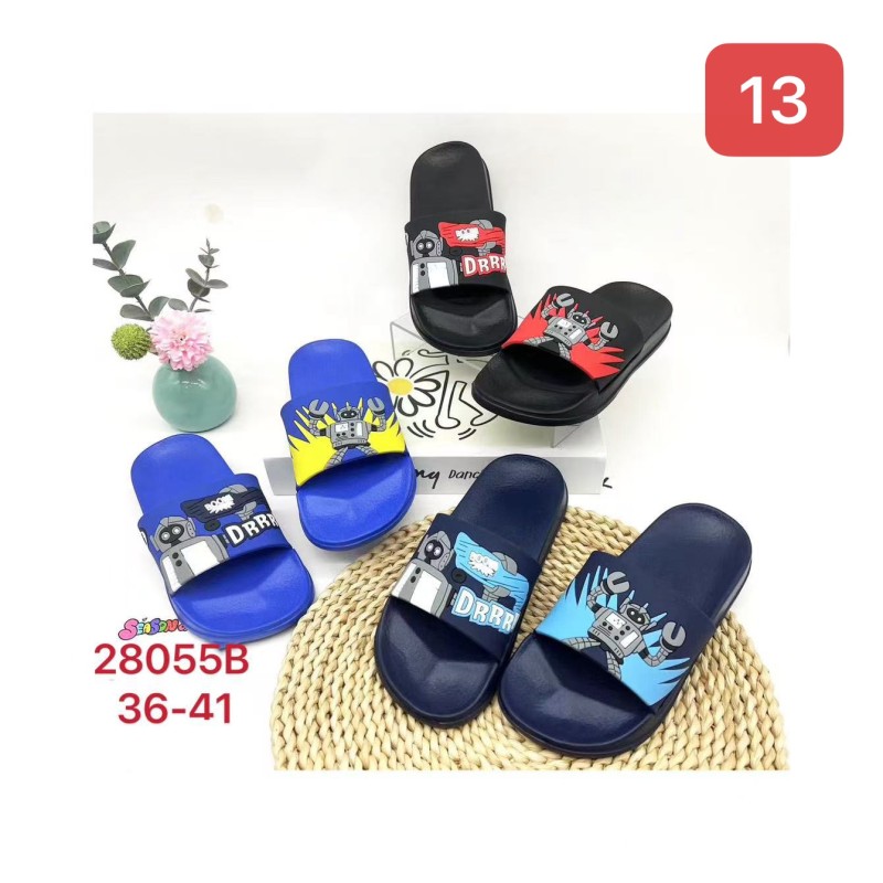 Buty Klapki Damskie (36-41,12par) Kolor Jak na zdzięciu