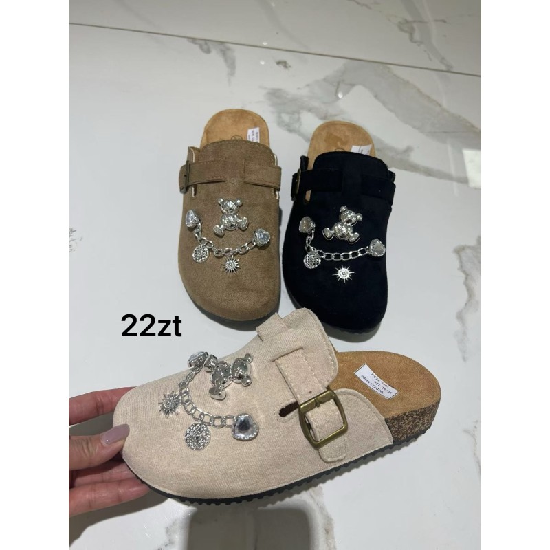 Buty Klapki Damskie (36-41,12par) Kolor Jak na zdzięciu