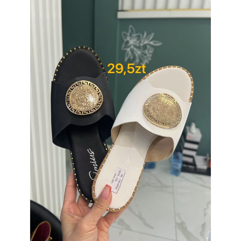 Buty Klapki Damskie (36-41,12par) Kolor Jak na zdzięciu