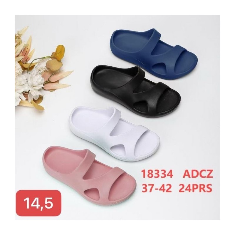 Buty Klapki Damskie (37-42,24par)Kolor Jak na zdzięciu
