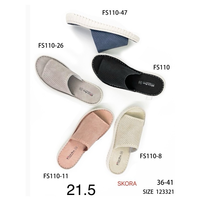 Buty Klapki Damskie (36-41,12par)Kolor Jak na zdzięciu