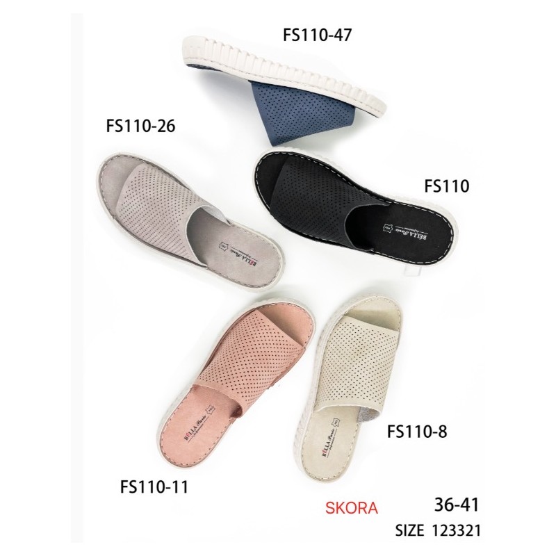 Buty Klapki Damskie (36-41,12par)Kolor Jak na zdzięciu