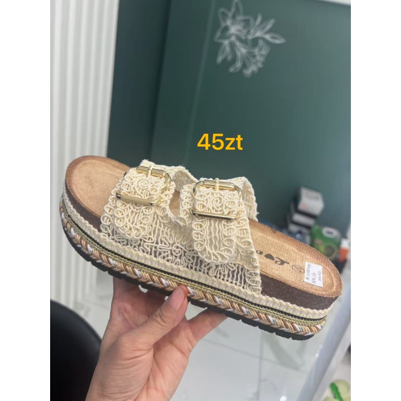 Buty Klapki Damskie(36-41,12par)Kolor Jak na zdzięciu