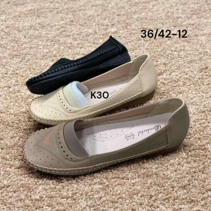 Buty Półbuty Damskie (36-42,12par) Kolor Jak na zdzięciu