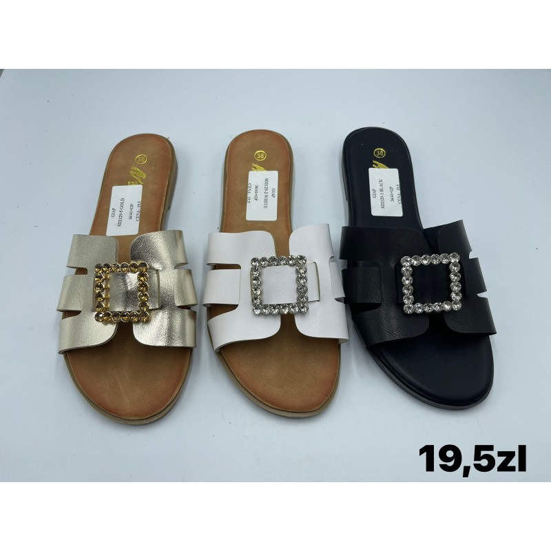 Buty Klapki Damskie (36-41,12par) Kolor Jak na zdzięciu