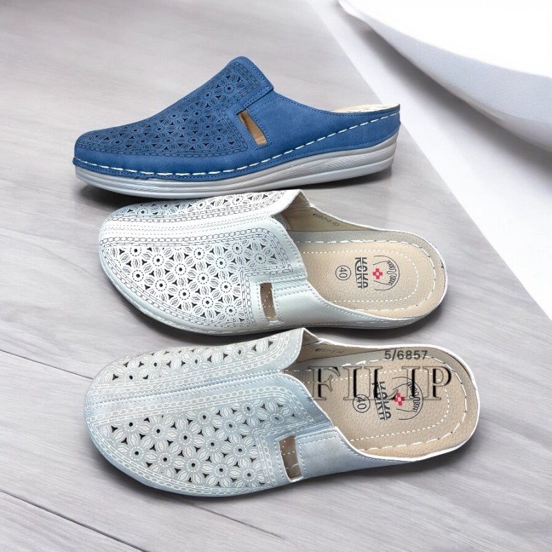 Buty Klapki Damskie (36-41,12par) Kolor Jak na zdzięciu
