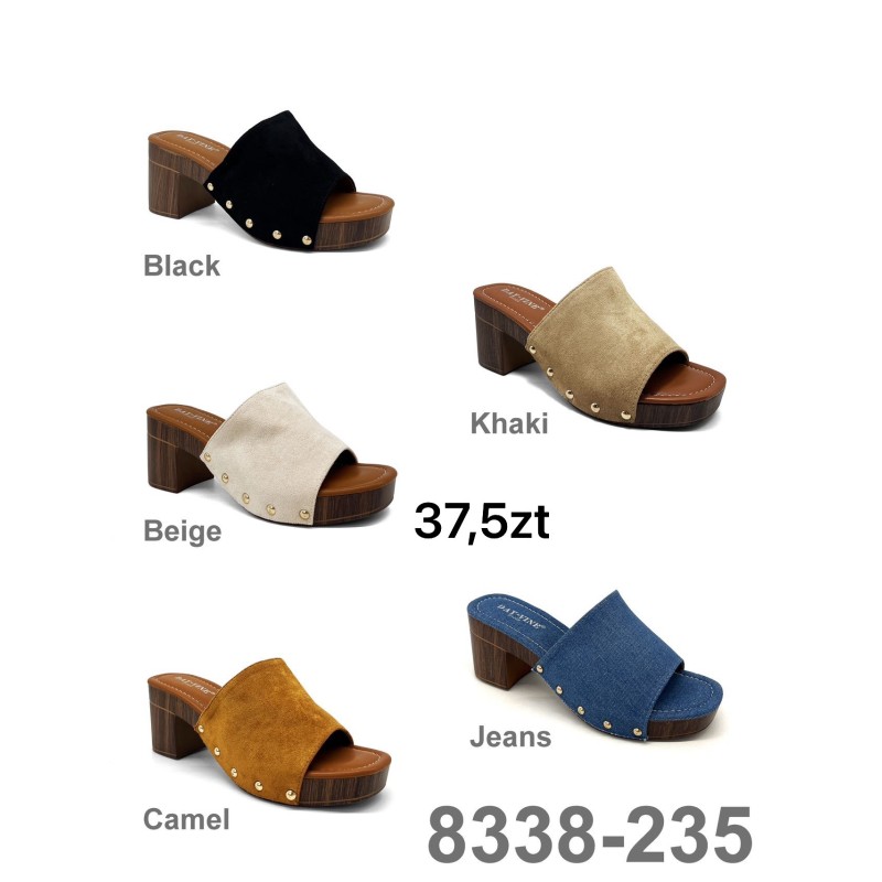 Buty Klapki Damskie (36-41,12par)Kolor Jak na zdzięciu