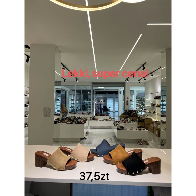 Buty Klapki Damskie (36-41,12par)Kolor Jak na zdzięciu