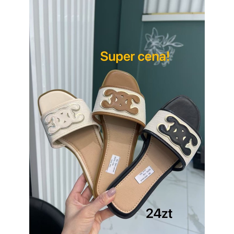 Buty Klapki Damskie (36-41,12par)Kolor Jak na zdzięciu