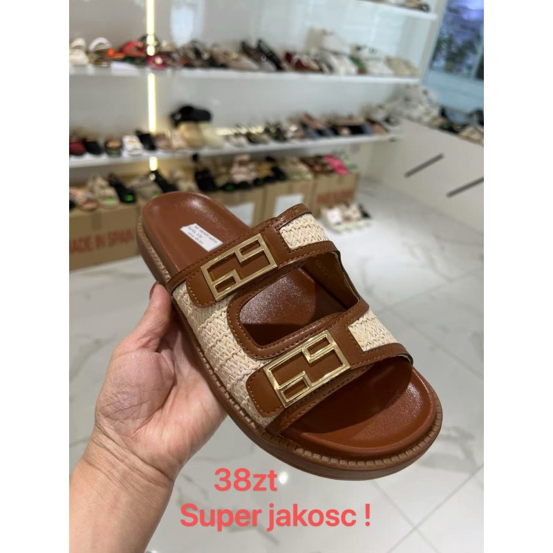 Buty Klapki Damskie (36-41,12par)Kolor Jak na zdzięciu