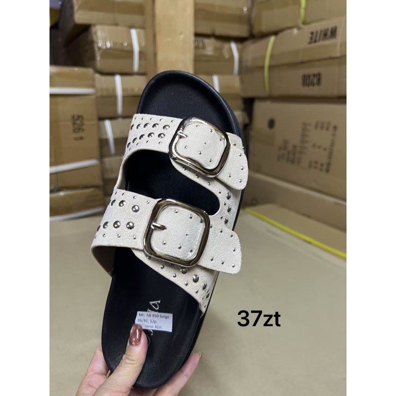 Buty Klapki Damskie (36-41,12par)Kolor Jak na zdzięciu