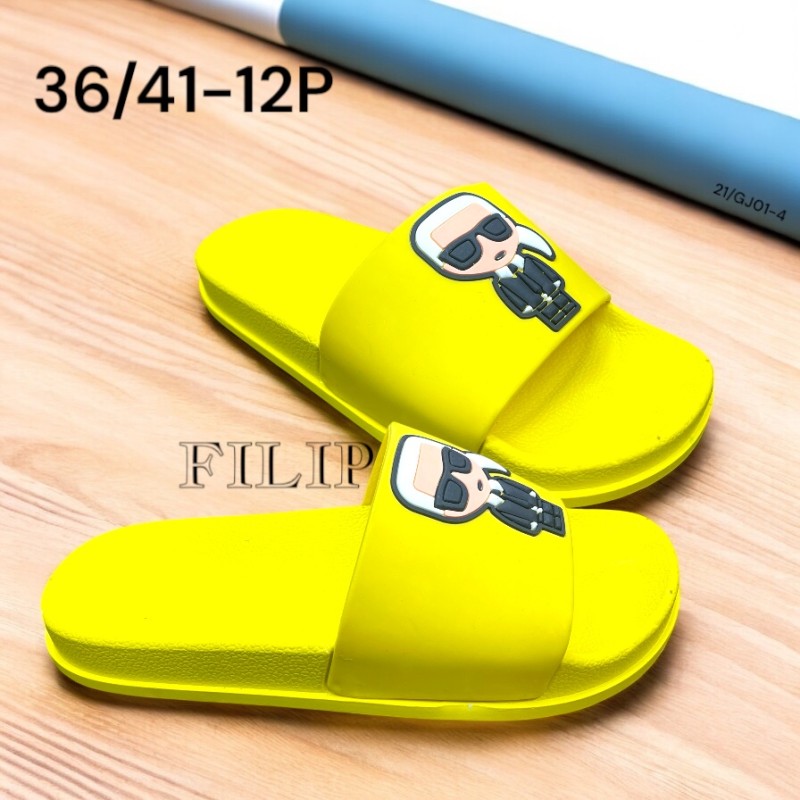 Buty Klapki Damskie(36-41,12par)Kolor Jak na zdzięciu