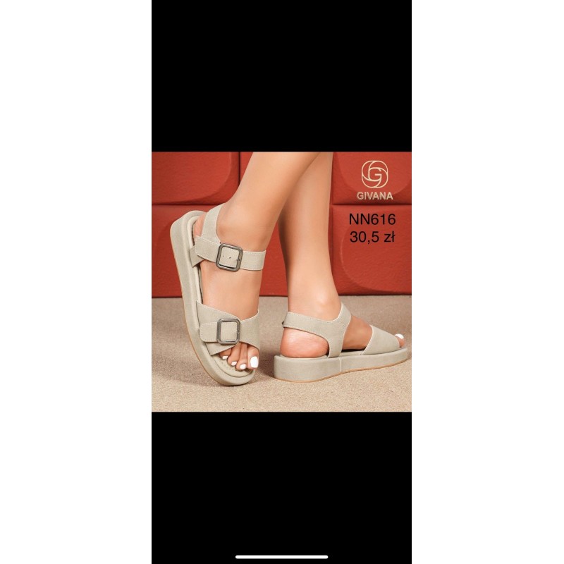 Buty Sandały Damskie(36-41,12par)Kolor Jak na zdzięciu