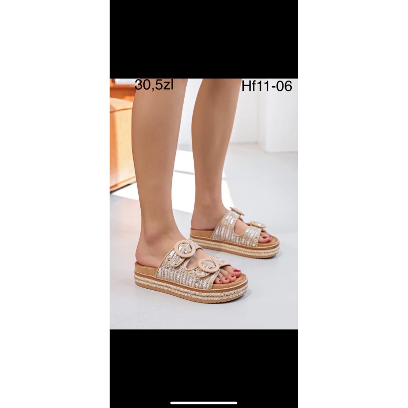 Buty Klapki Damskie(36-41,12par)Kolor Jak na zdzięciu