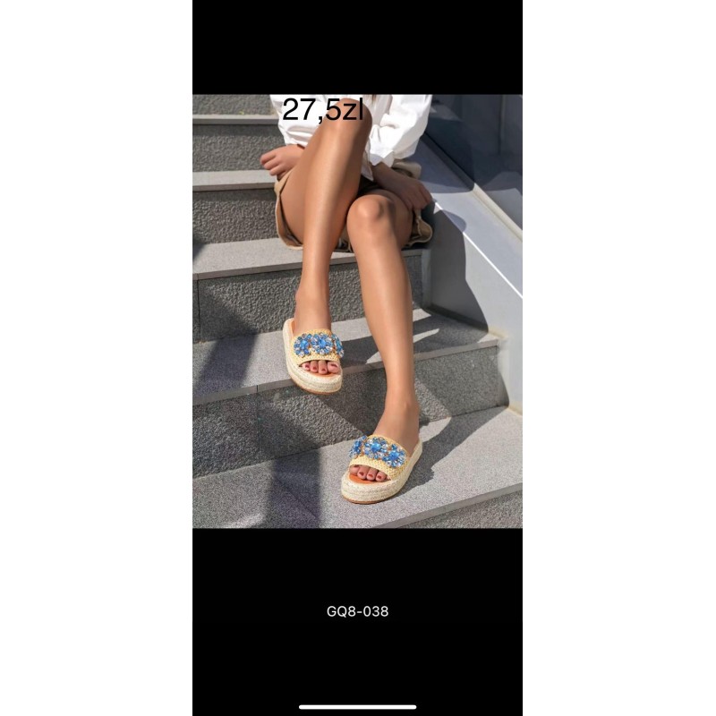 Buty Klapki Damskie(36-41,12par)Kolor Jak na zdzięciu