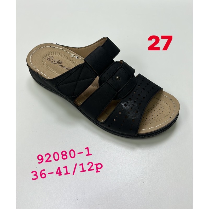 Buty Klapki Damskie (36-41,12par)Kolor Jak na zdzięciu