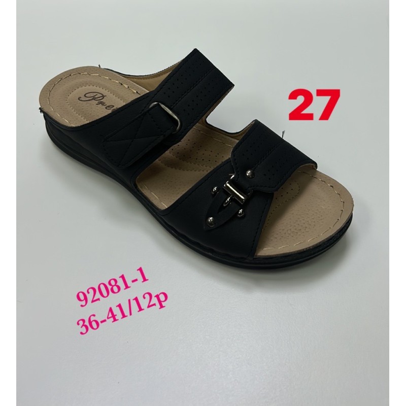 Buty Klapki Damskie (36-41,12par)Kolor Jak na zdzięciu