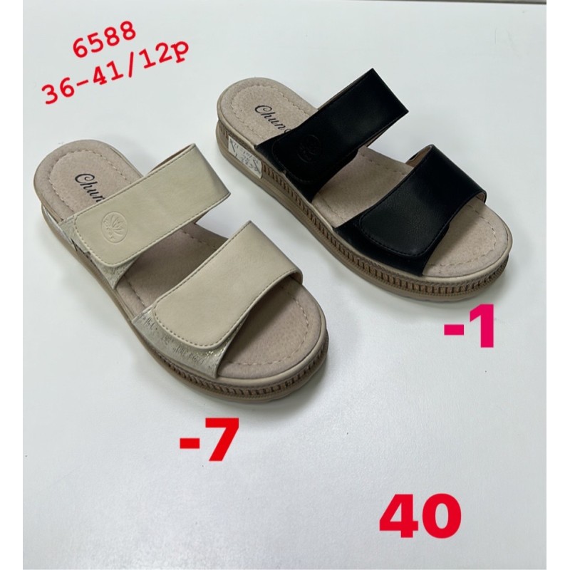 Buty Klapki Damskie (36-41,12par)Kolor Jak na zdzięciu