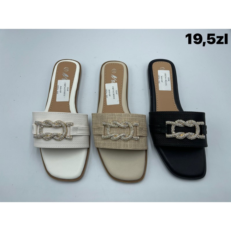 Buty Klapki Damskie(36-41,12par)Kolor Jak na zdzięciu
