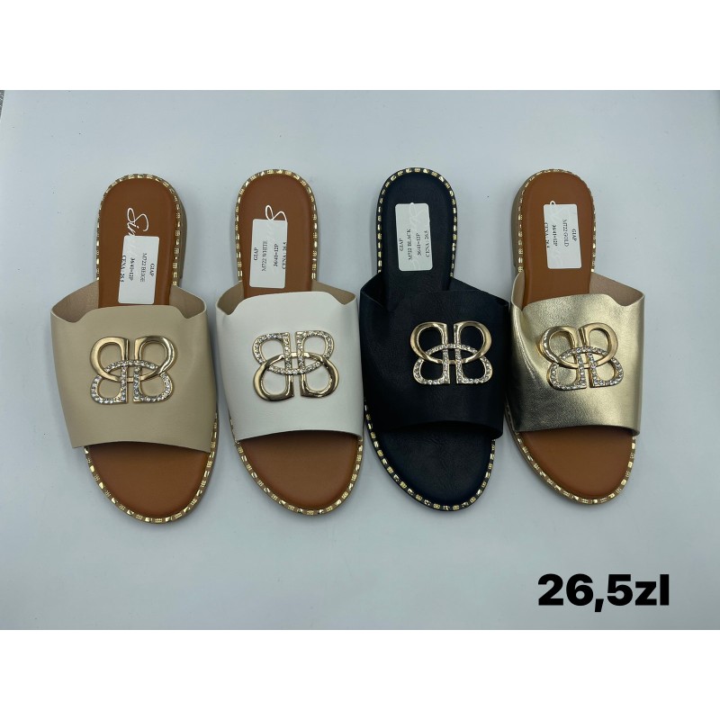 Buty Klapki Damskie(36-41,12par)Kolor Jak na zdzięciu