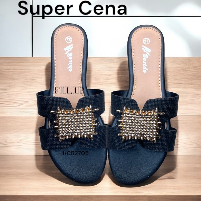 Buty Klapki Damskie(36-41,12par)Kolor Jak na zdzięciu