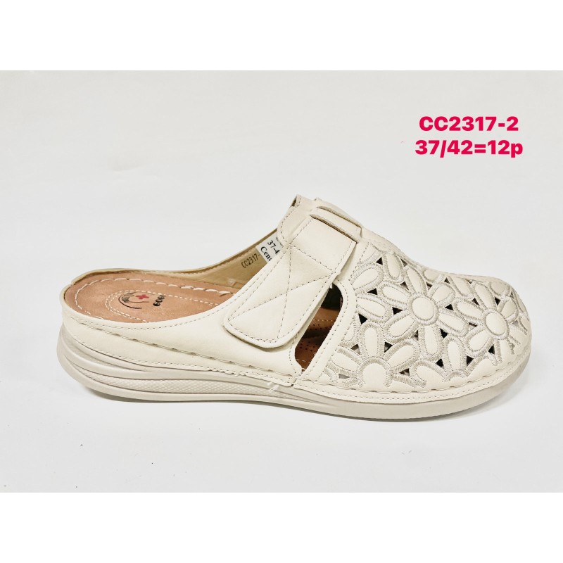 Buty Klapki Damskie(37-42,12par)Kolor Jak na zdzięciu