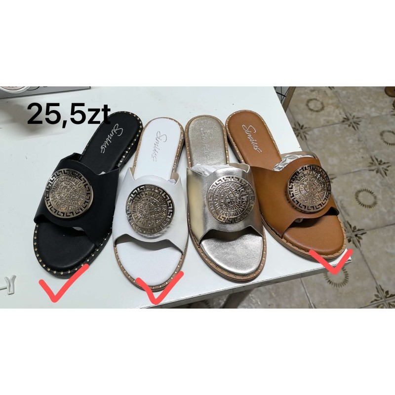 Buty Klapki Damskie (36-41,12par)Kolor Jak na zdzięciu