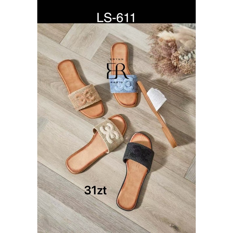 Buty Klapki Damskie(36-41,12par)Kolor Jak na zdzięciu