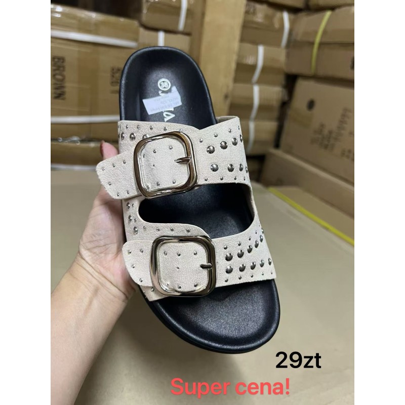 Buty Klapki Damskie(36-41,12par)Kolor Jak na zdzięciu