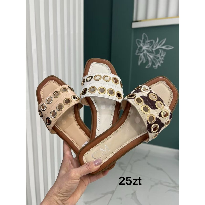 Buty Klapki Damskie(36-41,12par)Kolor Jak na zdzięciu