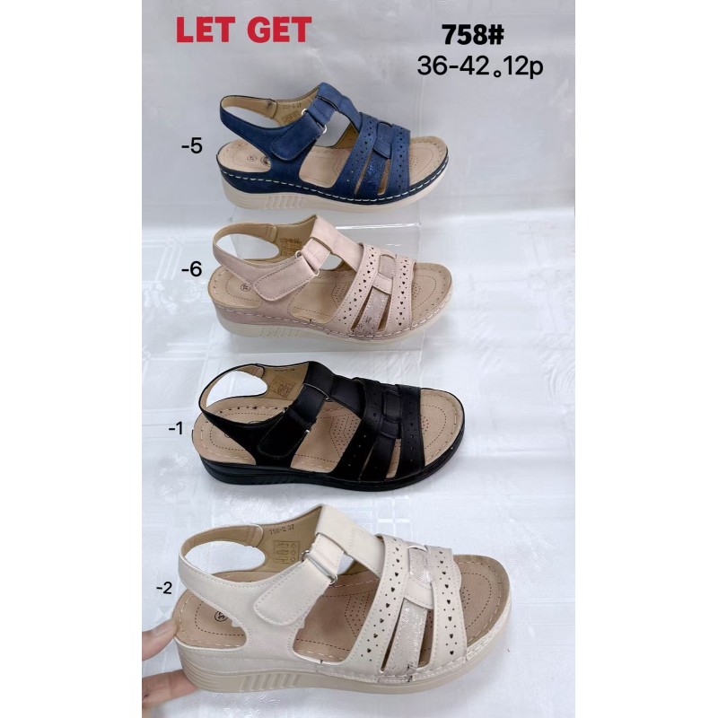 Buty Sandały DAMSKIE (36-42,12par)Kolor Jak na zdzięciu
