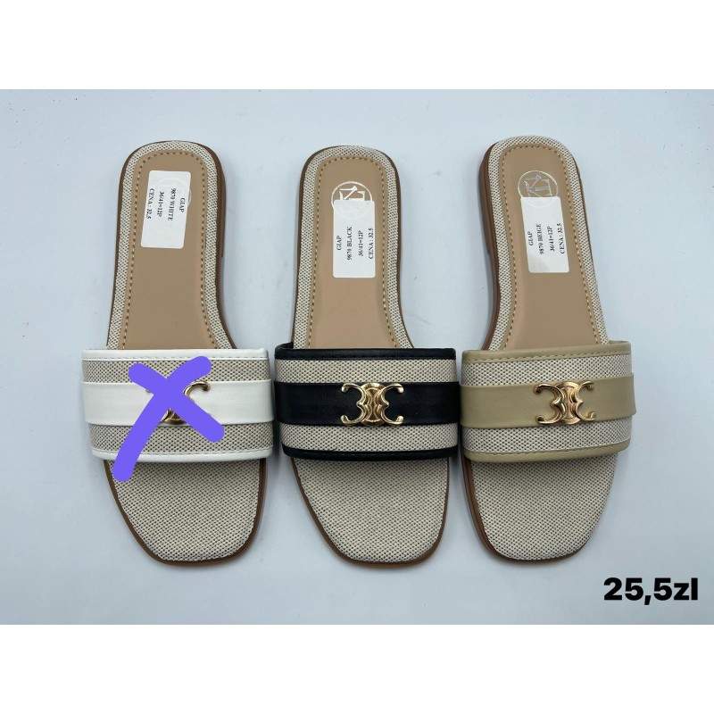 Buty Klapki DAMSKIE (36-41,12par)Kolor Jak na zdzięciu